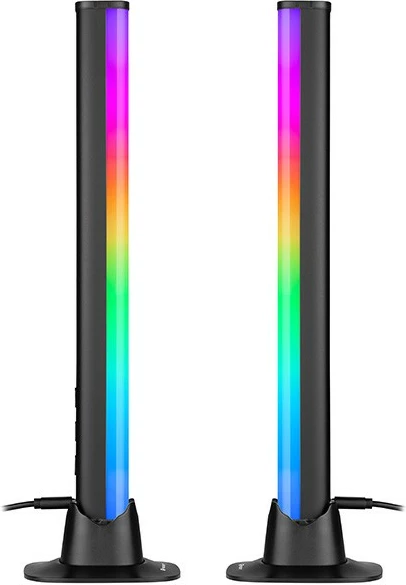 Set RGB namiznih luči Tracer TRAOSW47008, upravljanje z aplikacijo Tuya, LED, USB, črn, 2 kosa