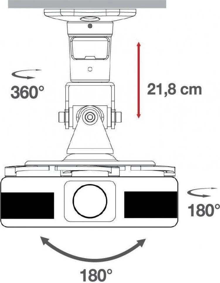 Nosilec za projektor Techly ICA-PM, 100WH, bel