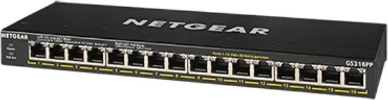 Preklopnik 16-portni Gigabit PoE+ NETGEAR GS316PP, črn