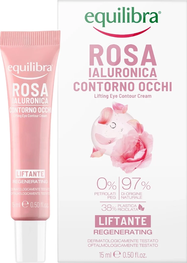 Krema za konturo oči za ženske Equilibra Rosa Lifting, 15 ml