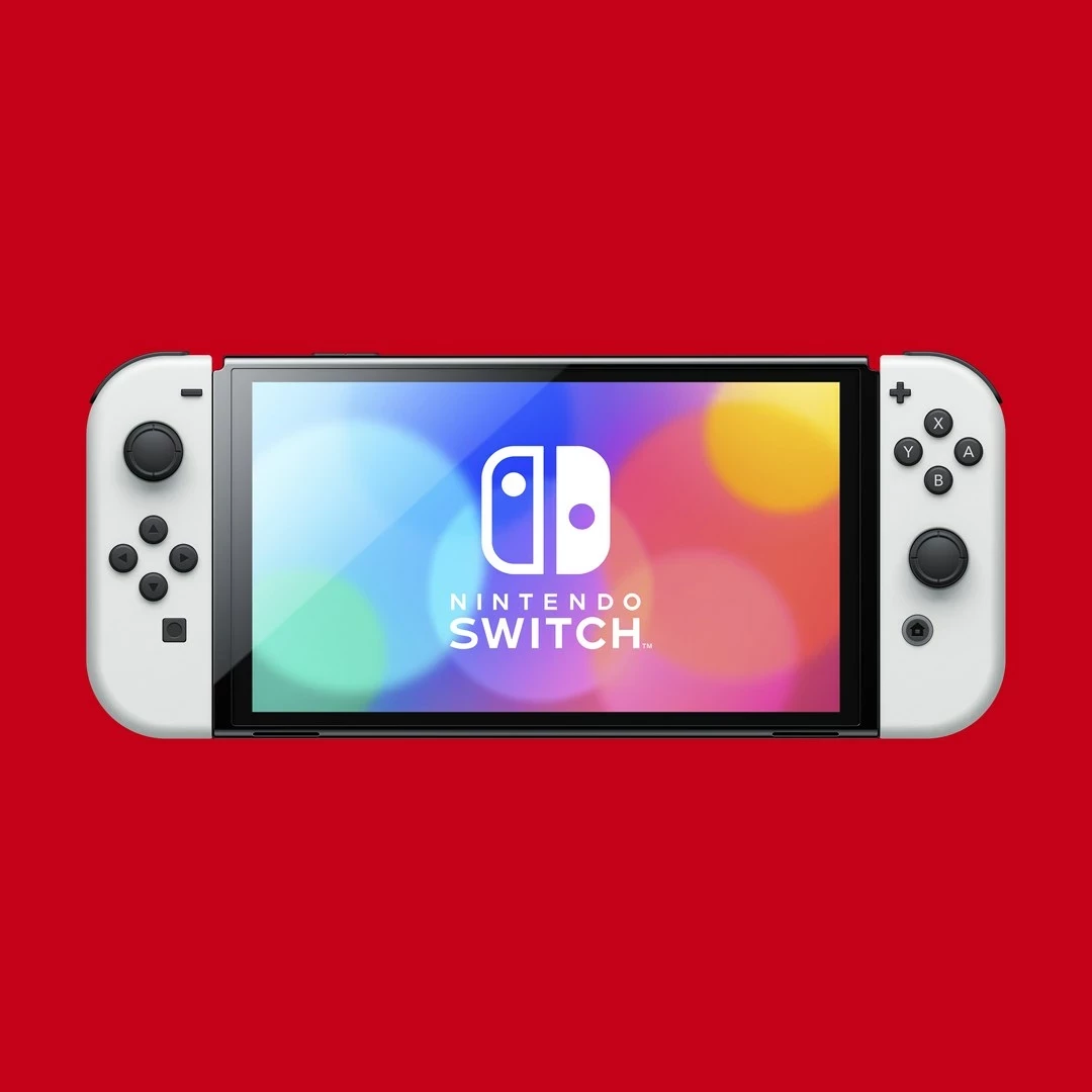 Prenosna igralna konzola OLED 7" Nintendo Switch, 64 GB, Wi‑Fi, bela