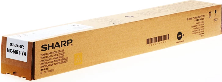 Toner, 18.000 strani, standardna, rumena - Sharp MX-51GTYA