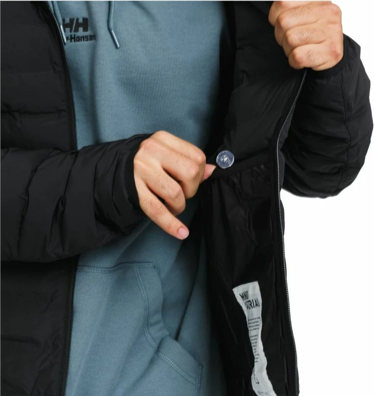 Jakna za moške s prešito prejo, Helly Hansen, črna