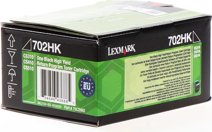 Toner kartuša visoka zmogljivost (XL) 4000 strani, črn, Lexmark 702HK / 70C2HK0