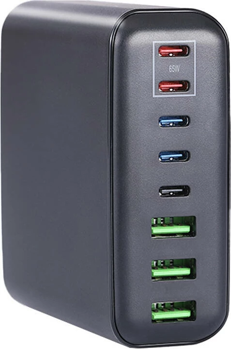 Stenski polnilec BlitzWolf BW-S26, 250 W, 8 USB-A/USB-C vrat, črn