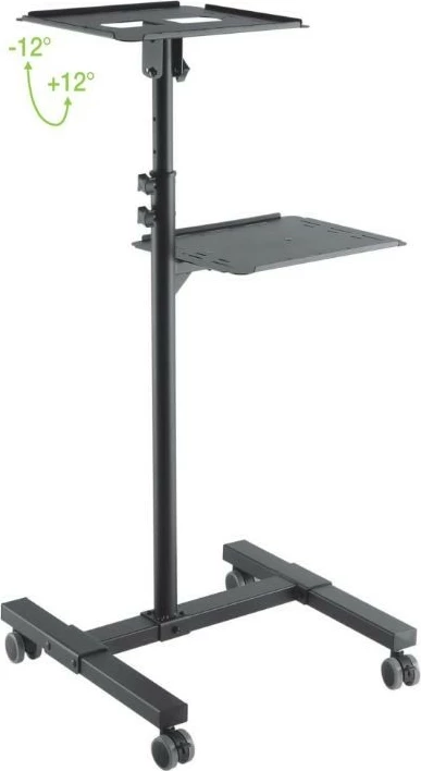 Mobilna miza za projektor Techly 362145, kovinska, črna