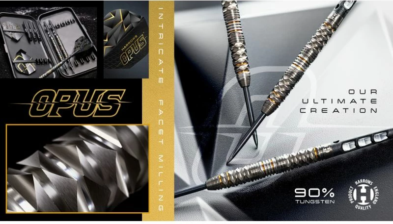 Športne šipke Harrows Opus za dart, črne