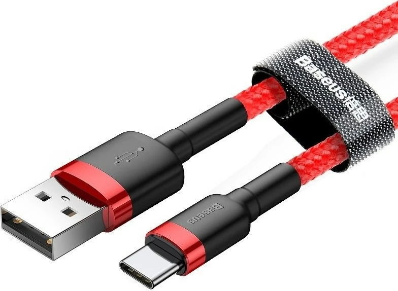 Kabel za polnjenje USB-C, Baseus, 2 m, rdeč