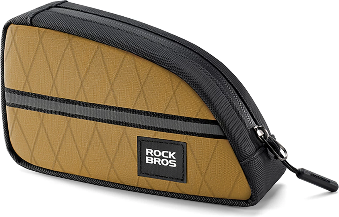 Trekotniška kolesarska torbica Rockbros 30120121003, 0,8 L, rjava