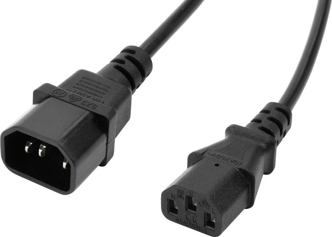 Kablu podaljšek C13 - C14, 5,0 m, črn (Accura)