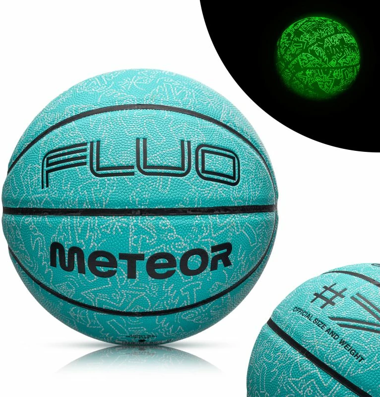 Fluorescenčen košarkarski žog Meteor, zelena