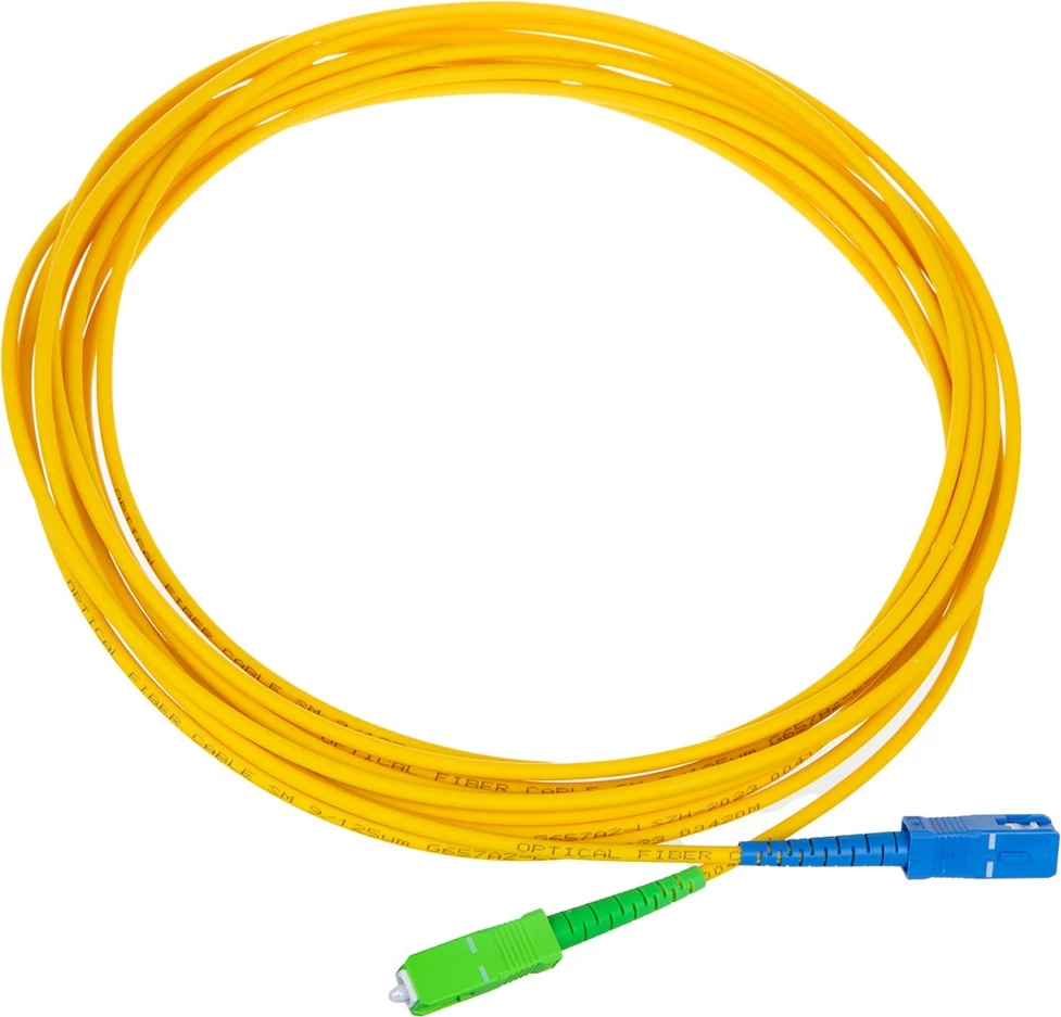 Optični kabel Maclean MCTV-405, SC/APC–SC/UPC, 15 m, rumen