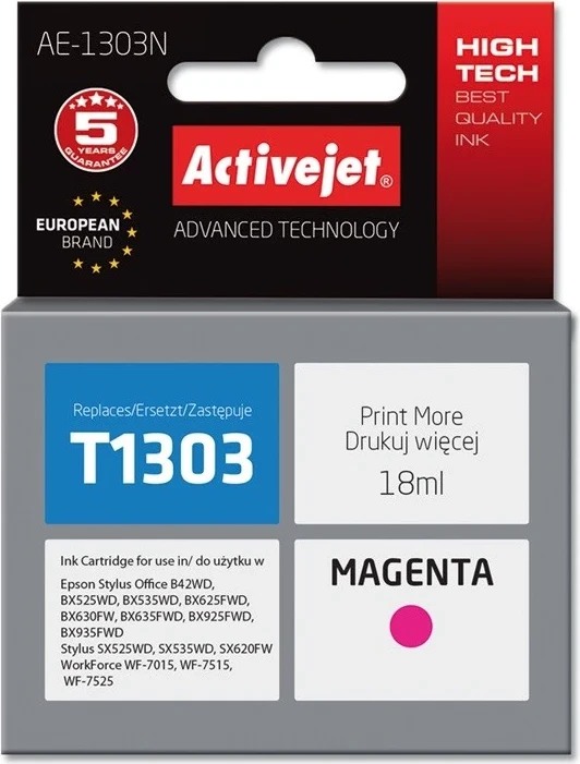 Magenta toner za tiskalnik Activejet AE-1303N, za Epson T1303