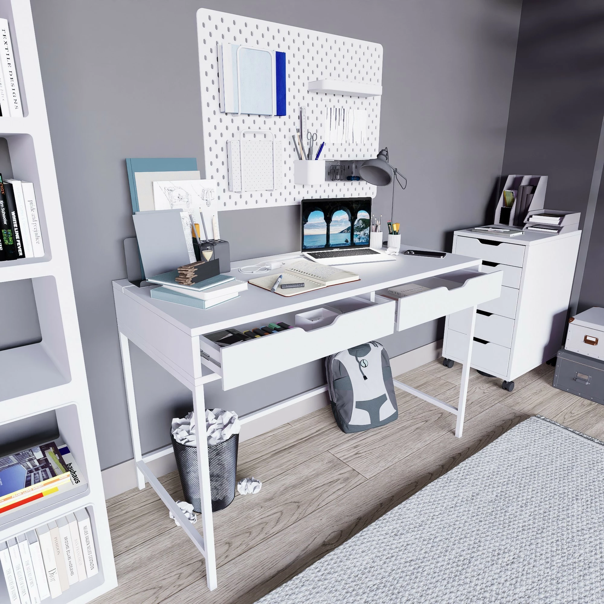 Pisalna miza Skye Decor Duru 1600-47, bela