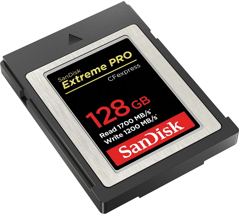 Pomnilniška kartica Extreme PRO CFexpress 128GB Sandisk, 1700MB/s, 1200MB/s, črna