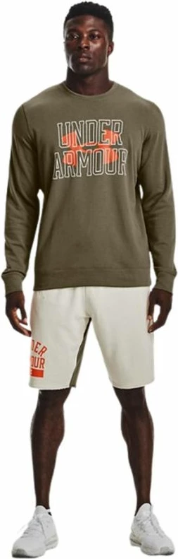 Duks brez kapuce, Under Armour UA Rival Terry Logo Crew, moški, zelen