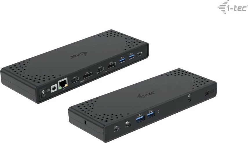 Napredno docking stojalo I-Tec USB 3.0/USB-C/Thunderbolt 3 Gen2, 100W, 2xHDMI, 2xDisplayPort, 4xUSB, LAN, črno