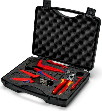 Komplet orodja za fotovoltaiko MC4 Knipex, črn
