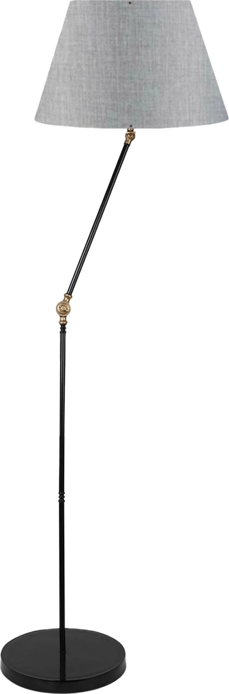 Kovinska talna svetilka črne barve z eno sivo kapo FH7611.02 Φ38x150 cm