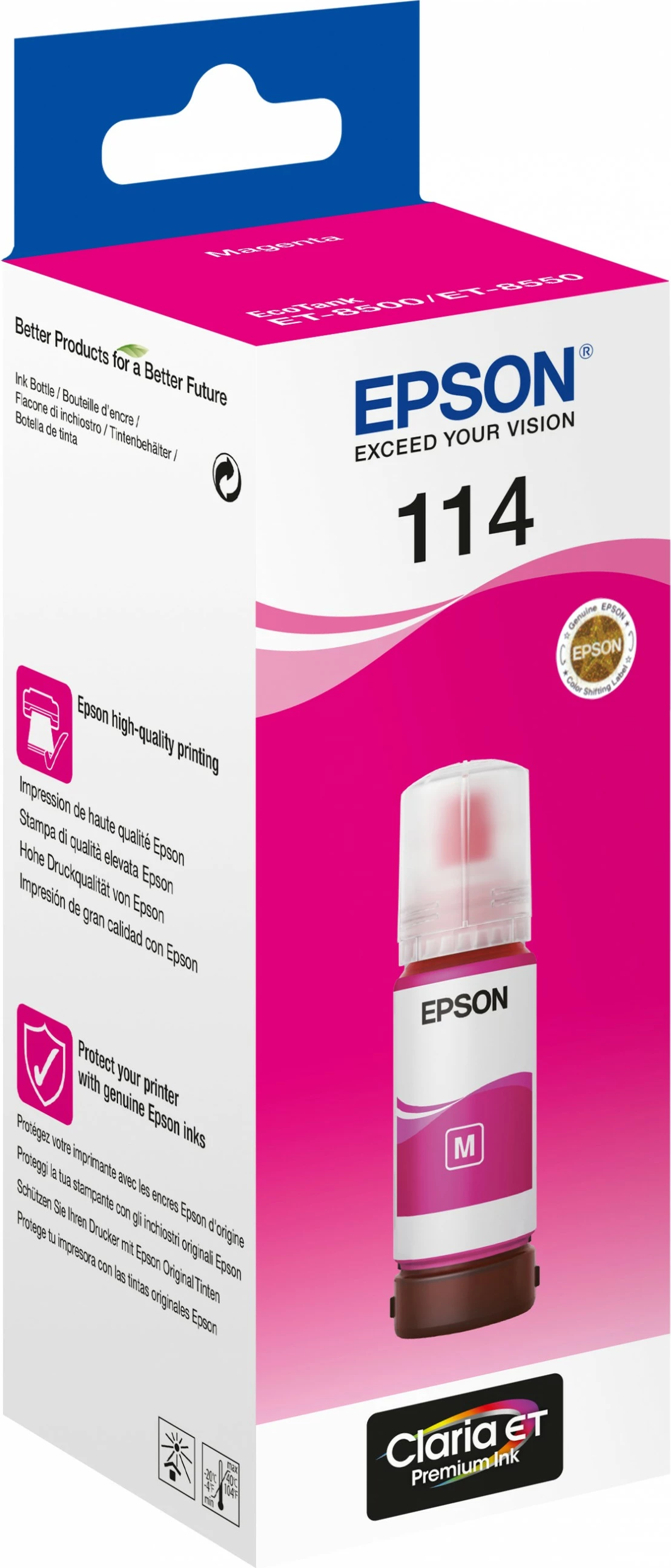 Toner EcoTank 114, Standardna zmogljivost, magenta, 70 ml - Epson