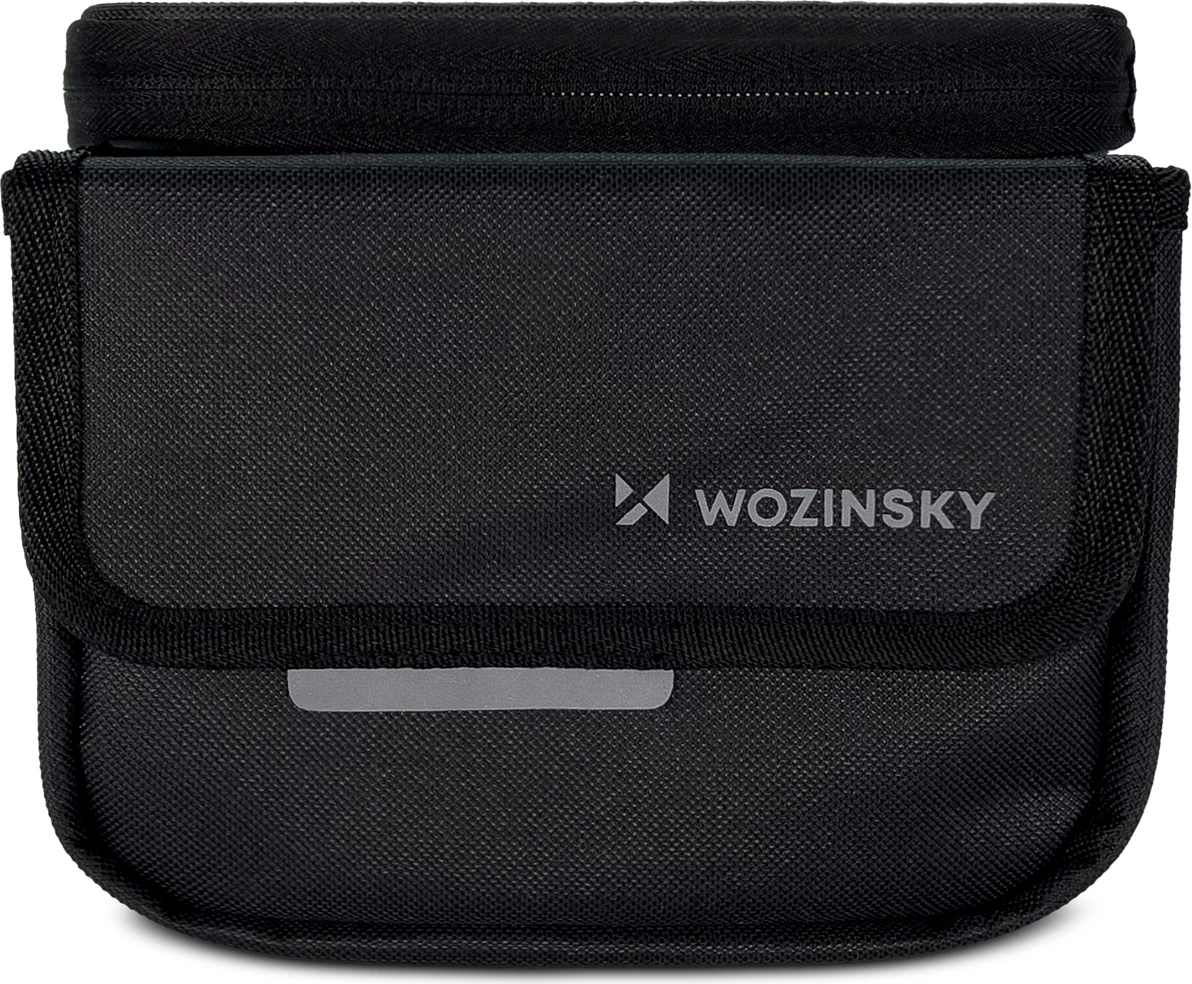 Torba za okvir kolesa Wozinsky WBB26BK, 1,5 L, črna, z ovitkom za telefon