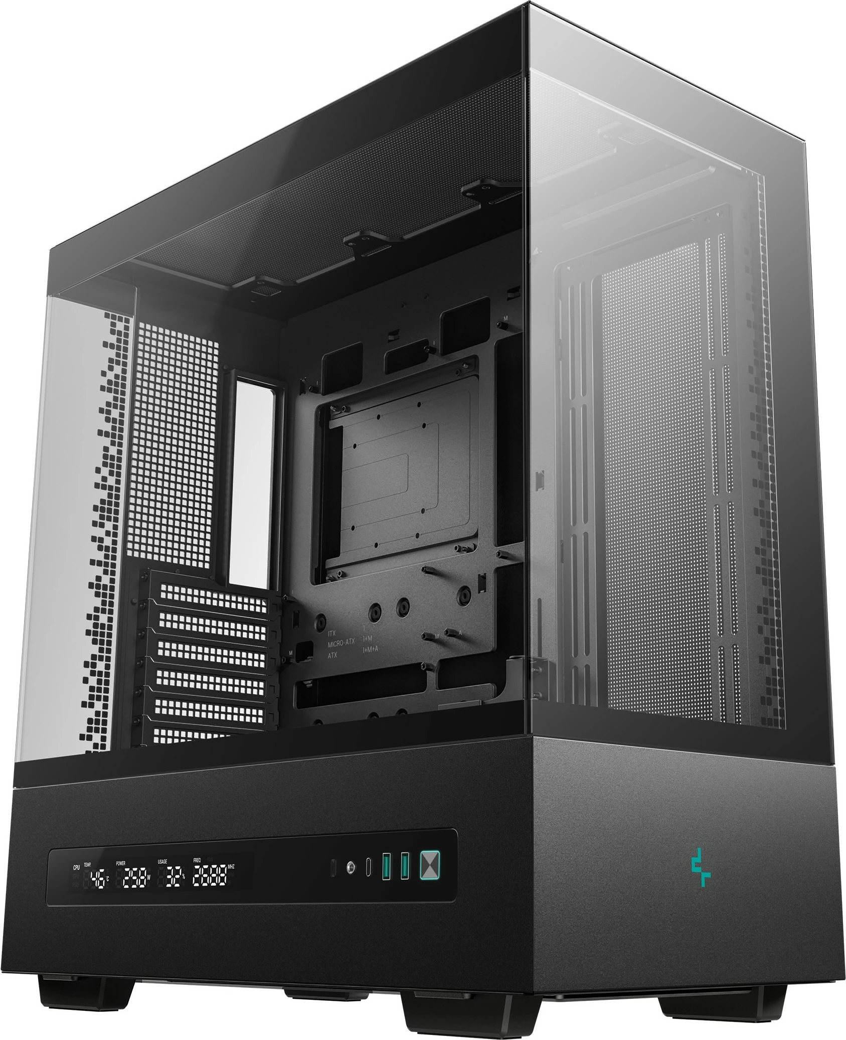 Računalniško ohišje Deepcool CH690, Tower, ATX, micro ATX, Mini-ITX, črno