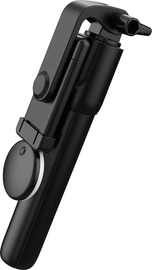 Selfie palica s teleskopskim stojalom, LED luč, Bluetooth, 71 cm, črna Hurtel WR1YXS