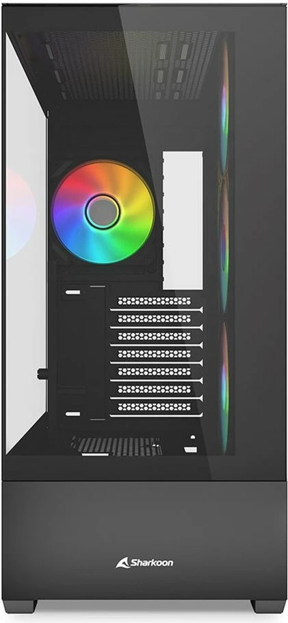 Ohišje Sharkoon AK6 RGB ATX, 1x steklo, črno