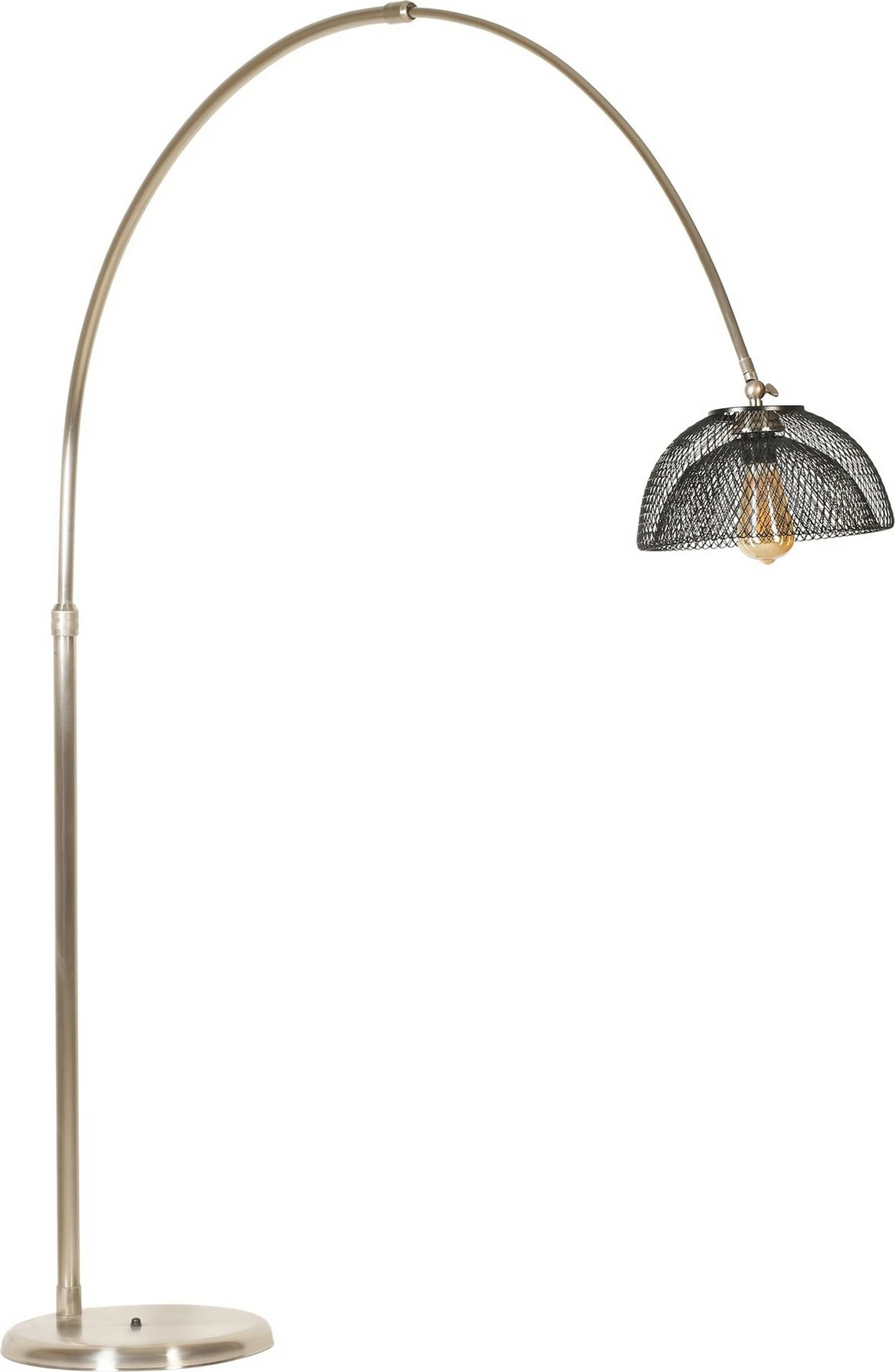 Talna svetilka Opviq 8748-2, črna in krom, nastavljiva višina