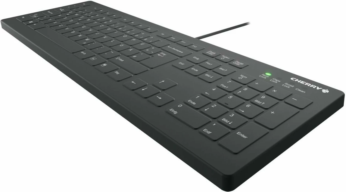 Medicinska tipkovnica Cherry AK-C8112, polna velikost, žična, USB, IP68, črna, bela