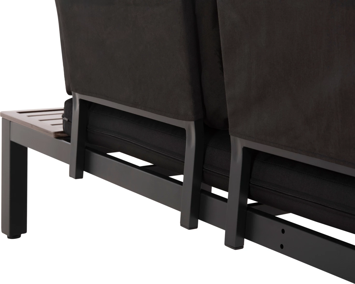 Zunanji lounge set DEX 3 kosi polimorfni FH6090 aluminij v antracitni barvi in rjavo-črnih blazinah