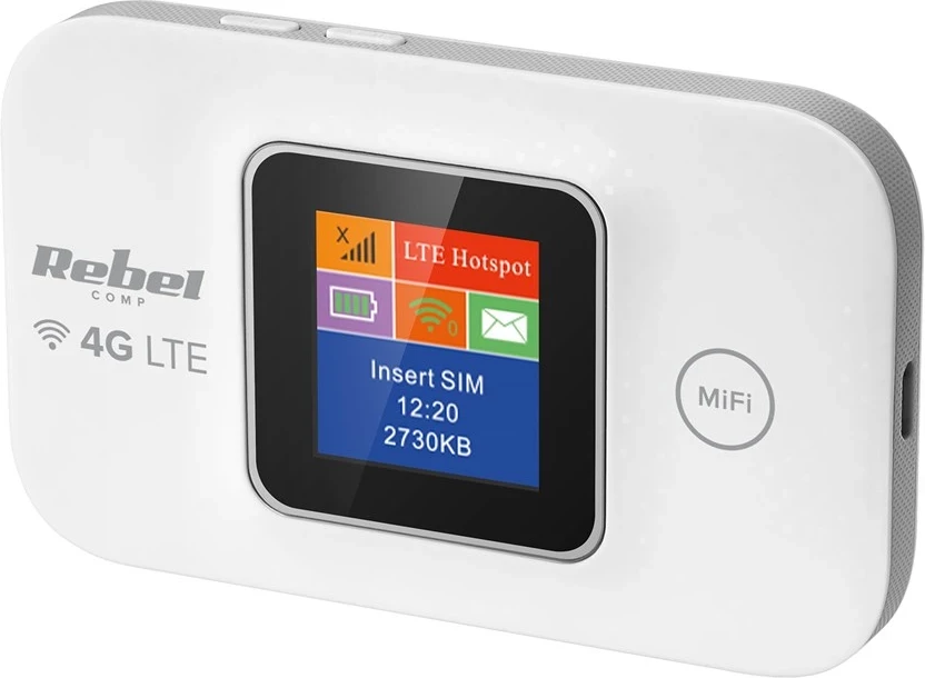 Brezžični usmerjevalnik Rebel RB-0701, enopasovni (2,4 GHz) 3G 4G, bel