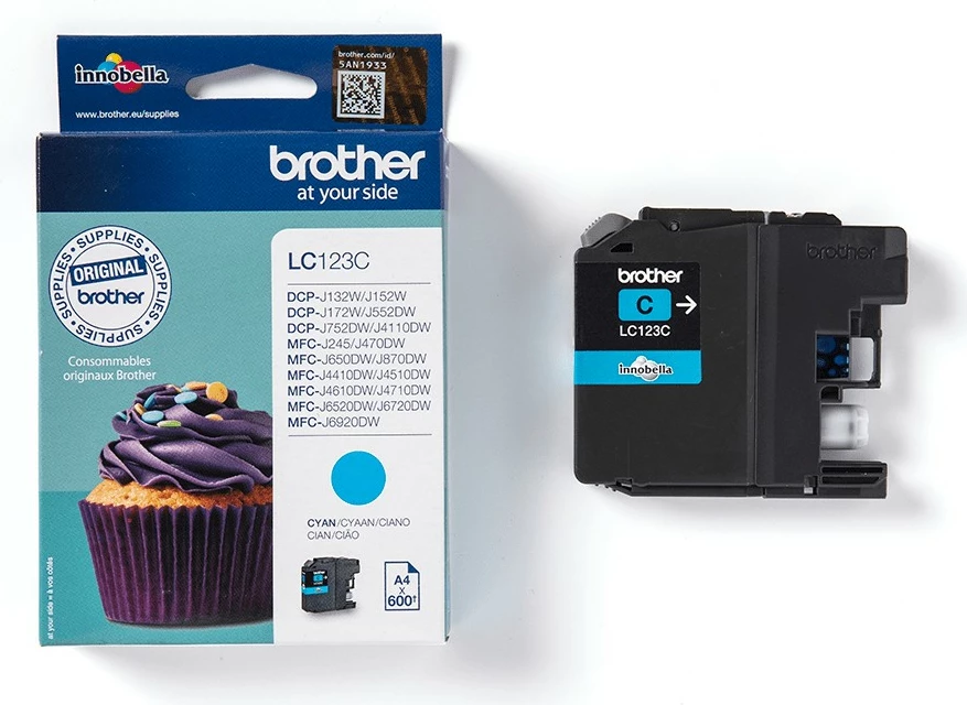 Toner/kompatibilna kartuša Brother LC123C, cijan, 600 strani