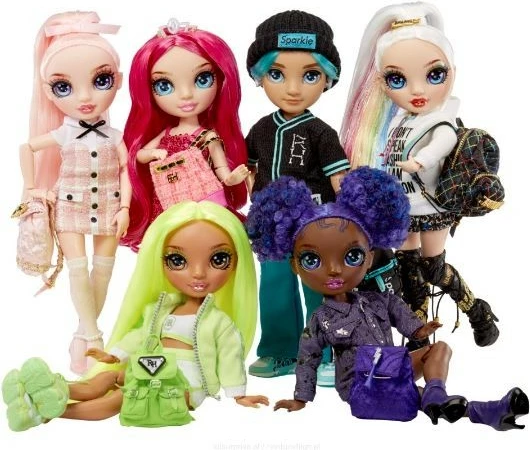 Lutka Rainbow High Junior Krystal Bailey, 23 cm, vijolična, z dodatki