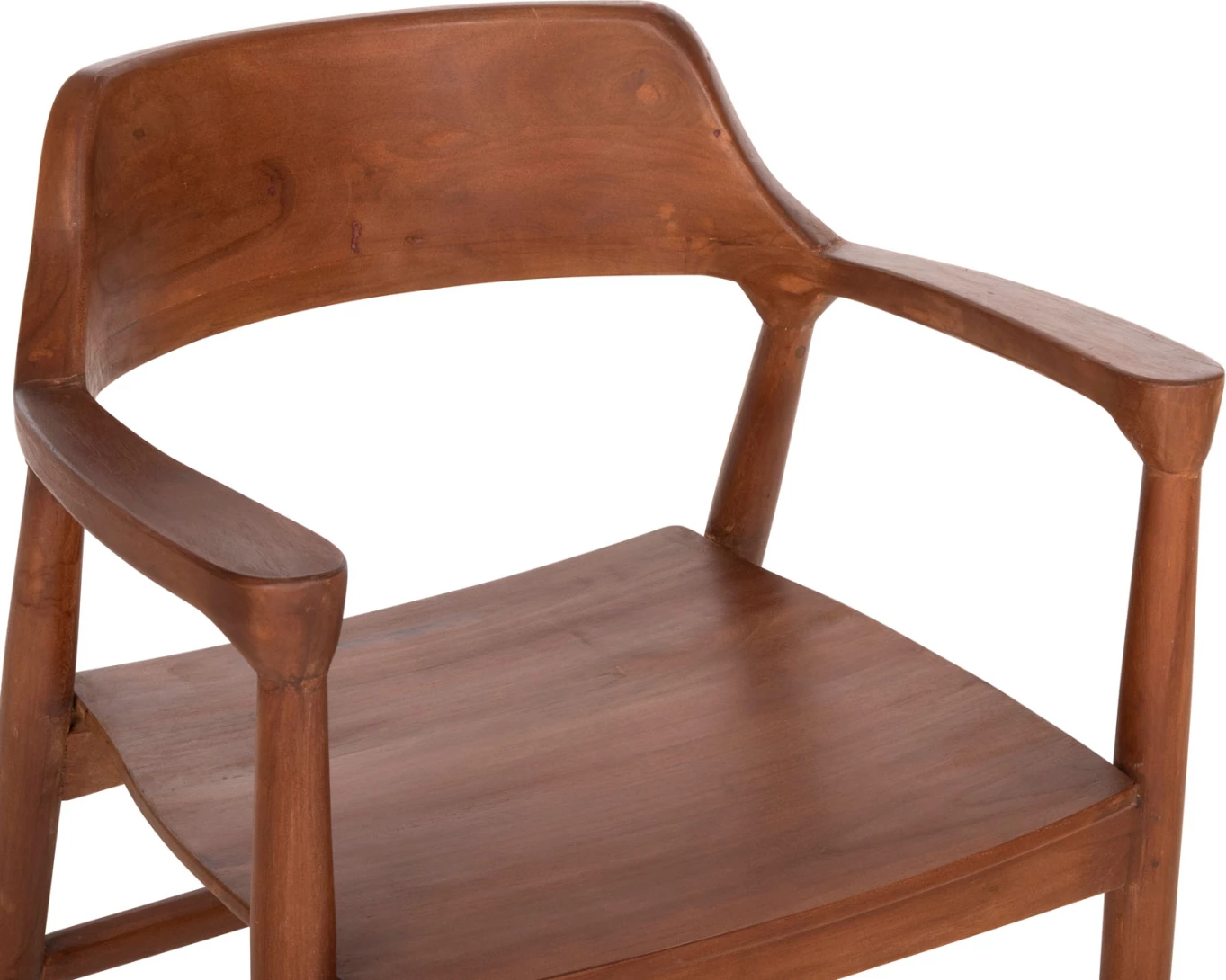 Jedilni stol z nasloni za roke NIONI FH9476.01, les TEAK, barva oreha, 57x53x77 cm