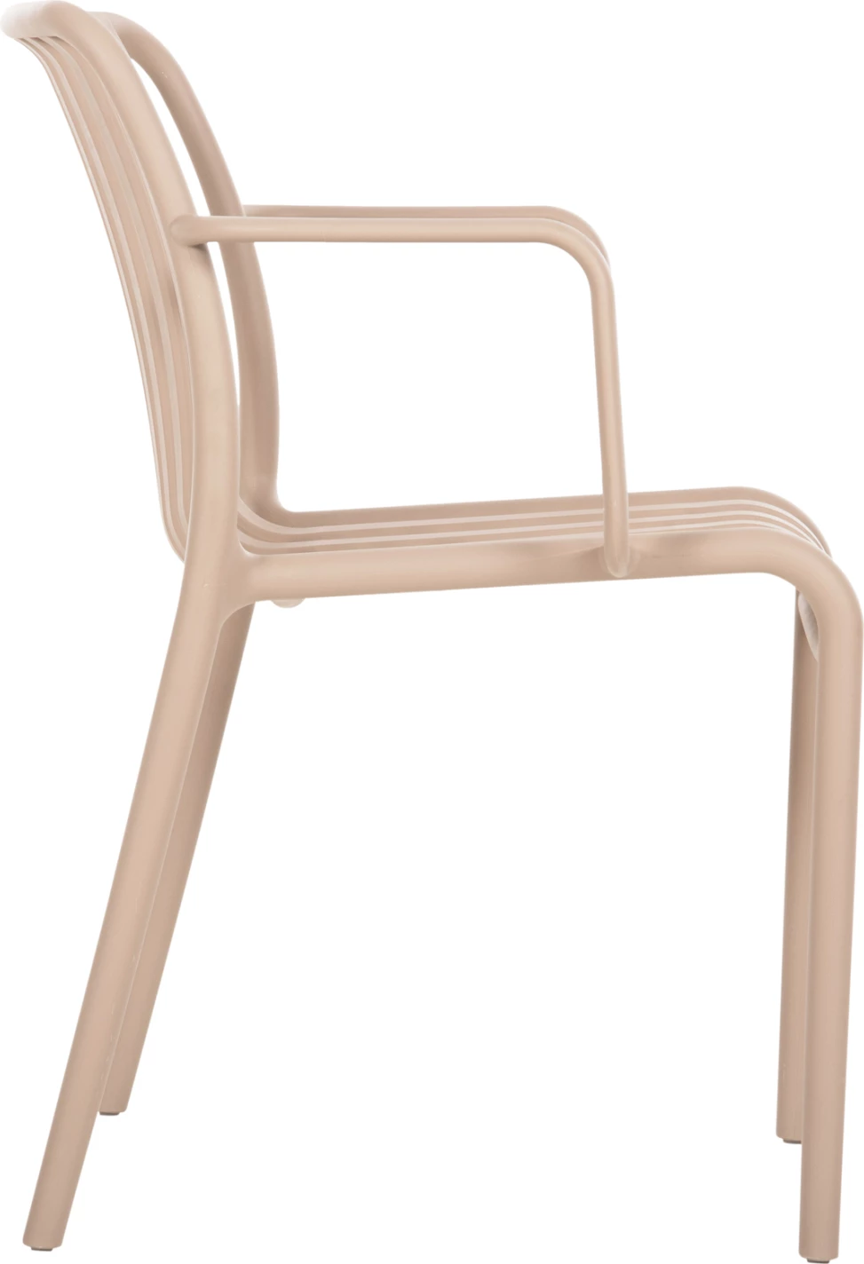 Vrtni naslanjač CONVEE FH6105.04 iz polipropilena v barvi kapučina 55x56x79H cm