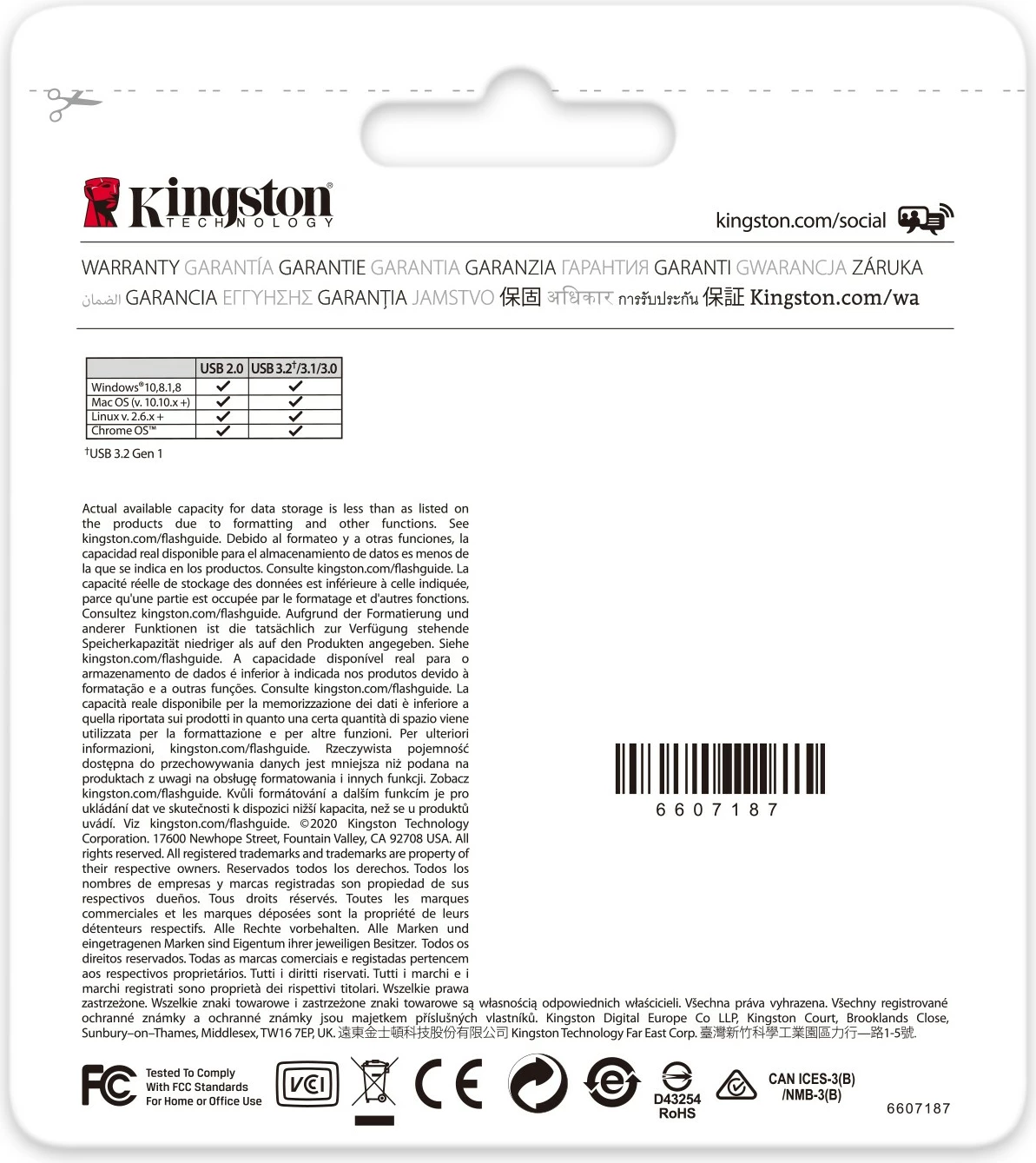 USB ključ Kingston DataTraveler Kyson 64GB, USB Type-A, 3.2 Gen 1