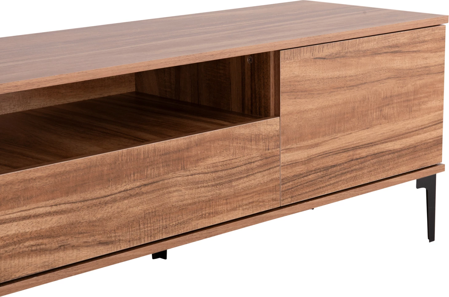 Pohištvo za TV serije HARRY FH18008.01 melamin v naravni barvi lesa in črni 200x40x47,5Hcm