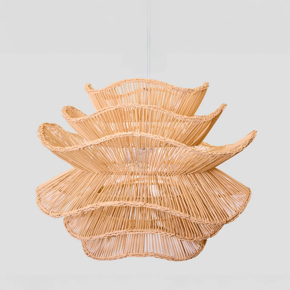 Stropna svetilka iz ratana, bela, 61x47 cm Aurora