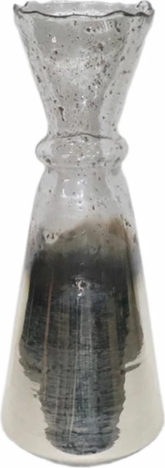 Steklena vaza z zlato-bronasto-srebrnim gradientom, Jeg, 17x17x45 cm