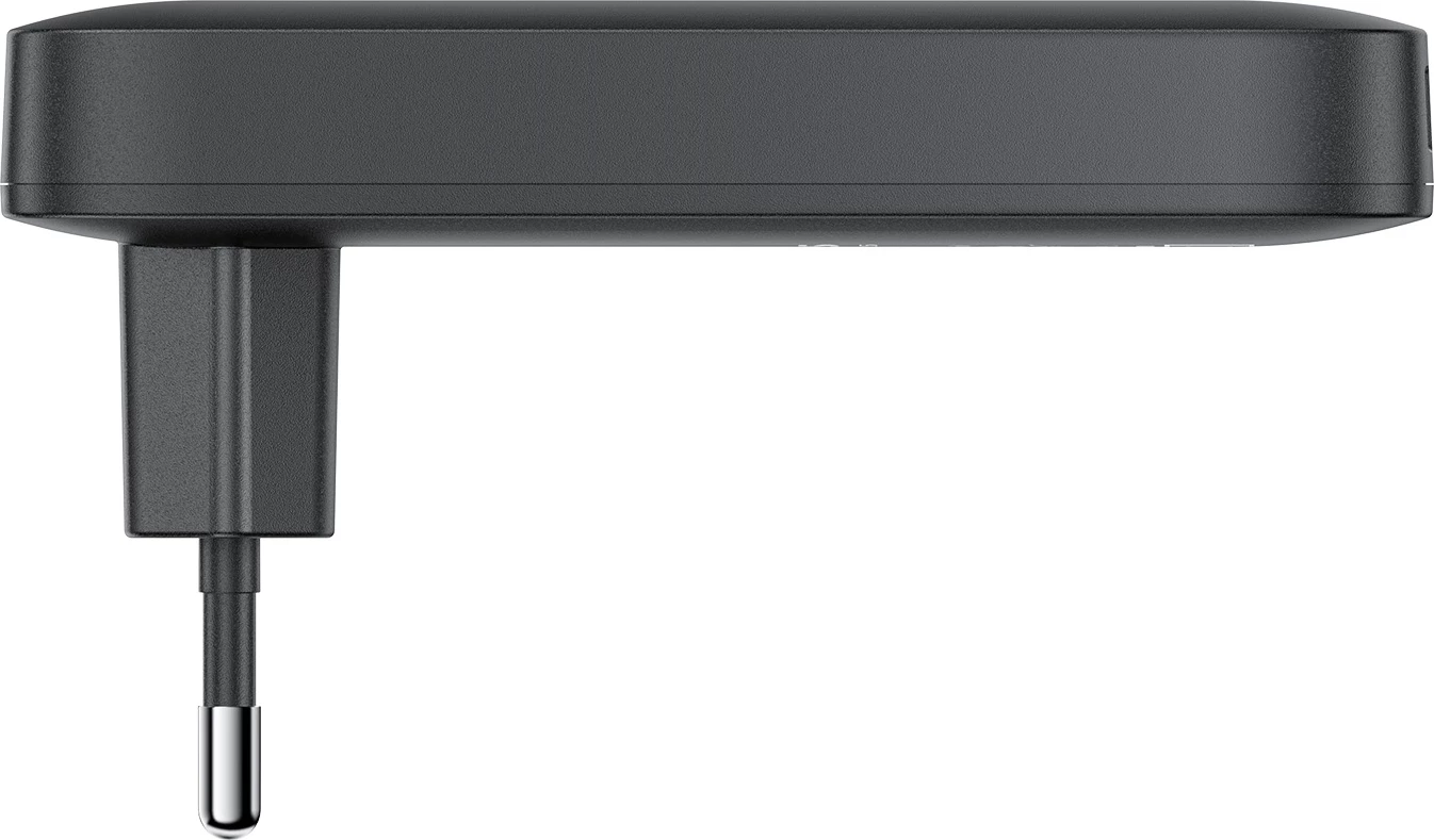 Polnilec Acefast A100, 65 W, GaN, 2x USB-C + USB-A, ultratenek, črn