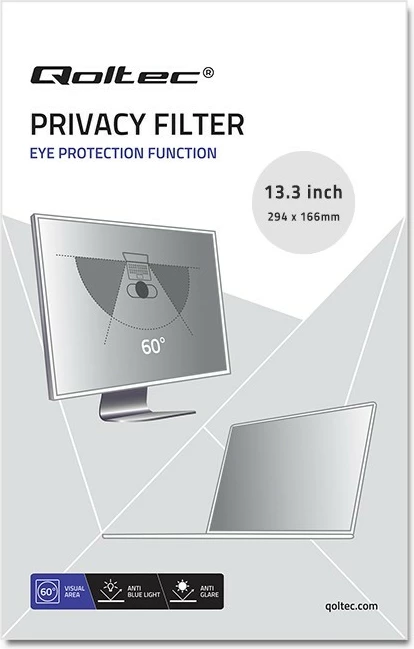 Filter zasebnosti 13,3 in, 16:9, Qoltec 51050