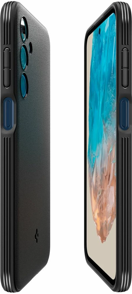 Ovitek za telefon Spigen Essential SandBlast za Samsung Galaxy M35 5G, črn