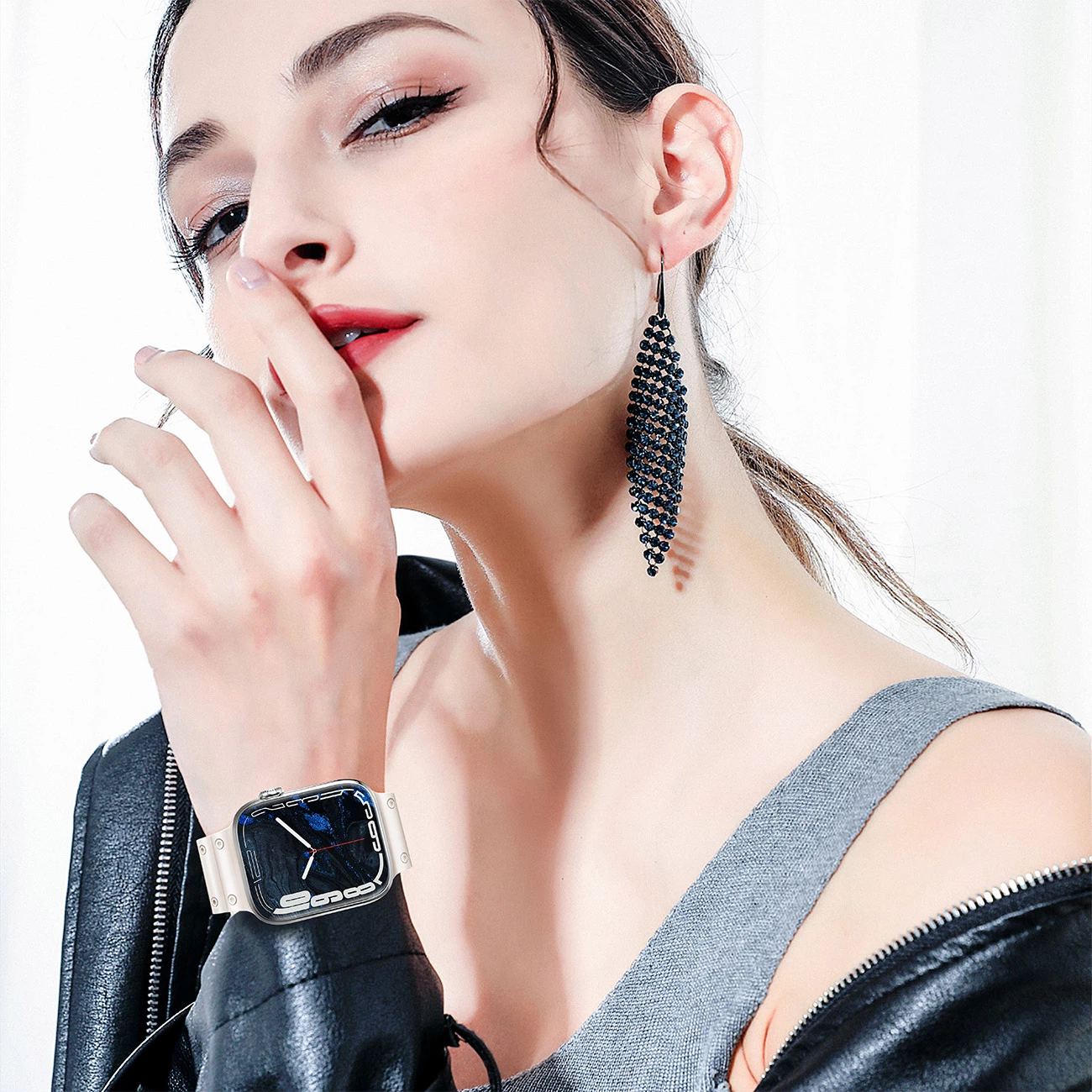 Trak z trojno zaščito za Apple Watch Hurtel Strap, TPU, za serije 1–9 in SE (38/40/41 mm), zelen