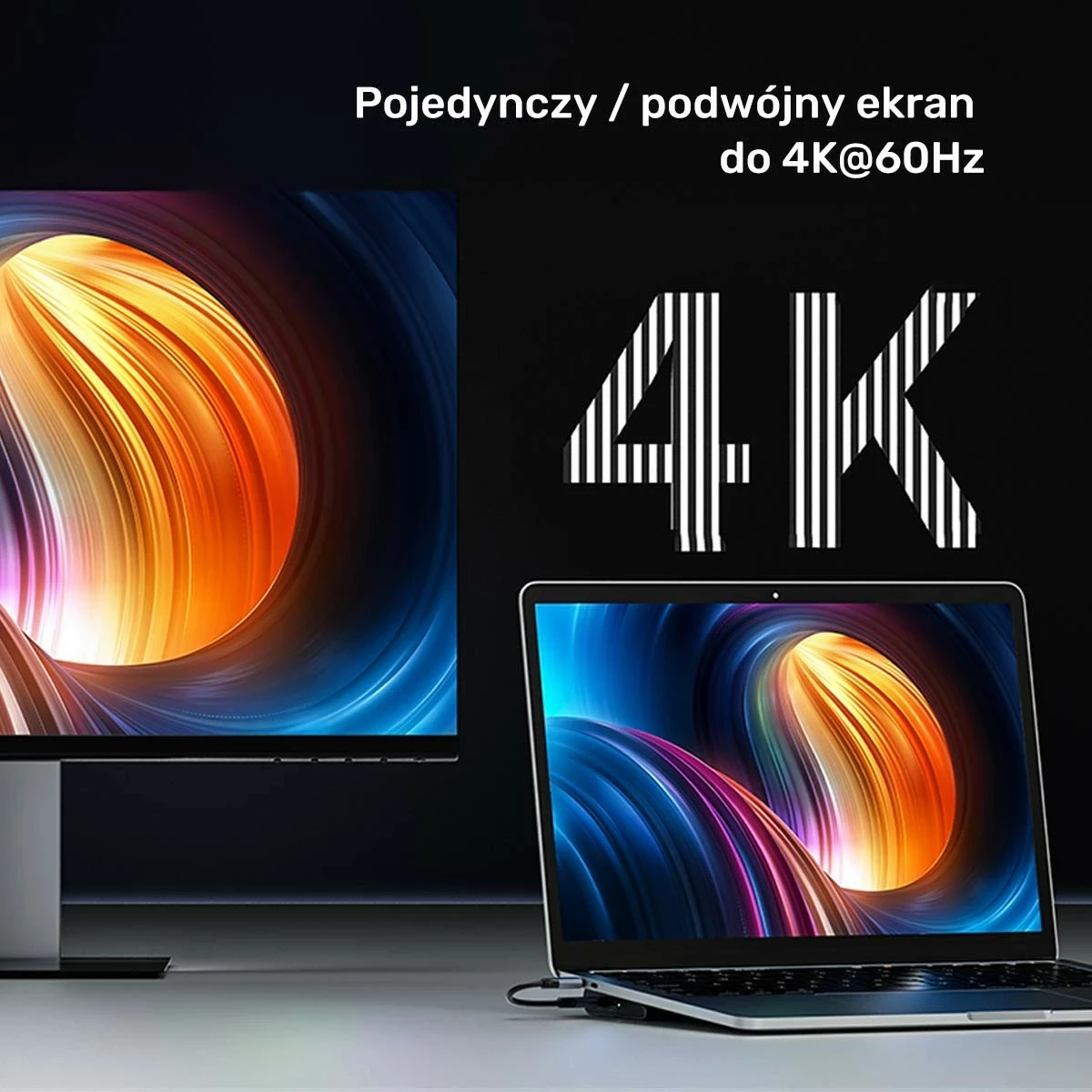 KVM stikalo Unitek, 2x HDMI 4K, 1x DisplayPort, USB-C, PD 100W, sivo