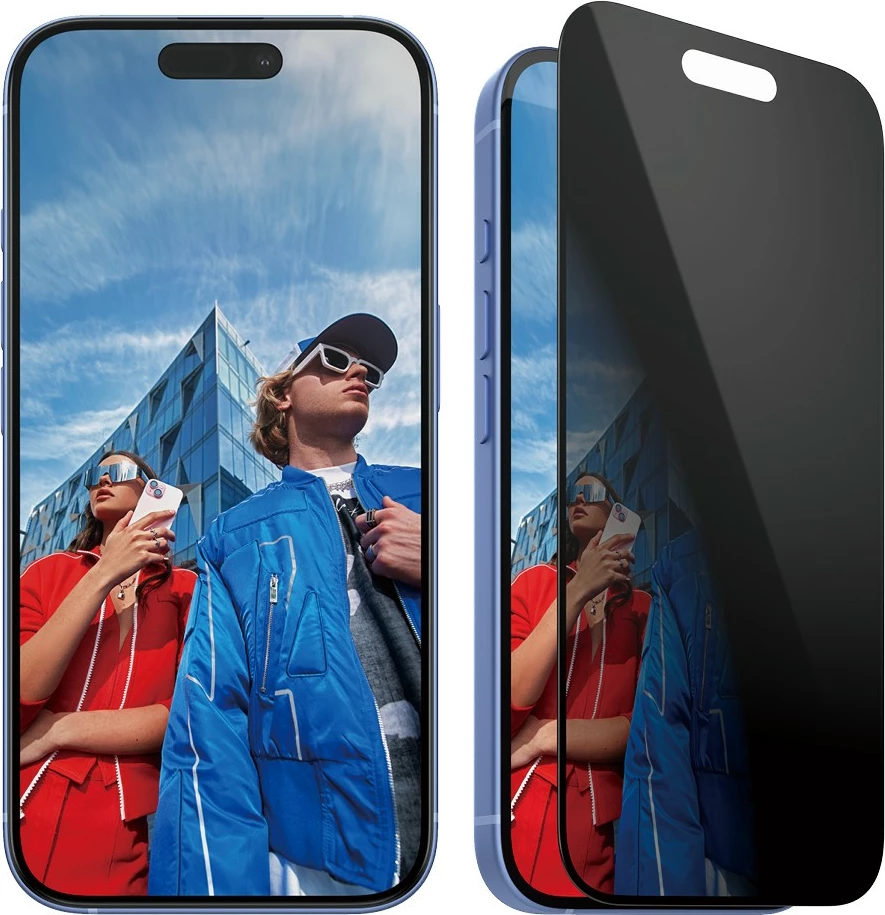 Zaščita zaslona PanzerGlass za iPhone 16/15, Privacy, prosojna