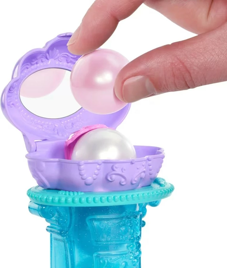 Sirenina punčka Arielka, Disney Princess Mattel JBF86 z mizico za ličenje in dodatki, za deklice