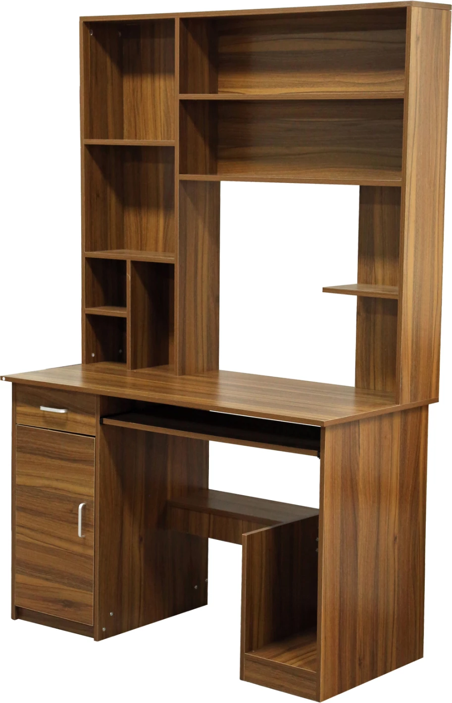 Pisalna miza s policami za knjige FH2032.04, oreh, 120x55x182