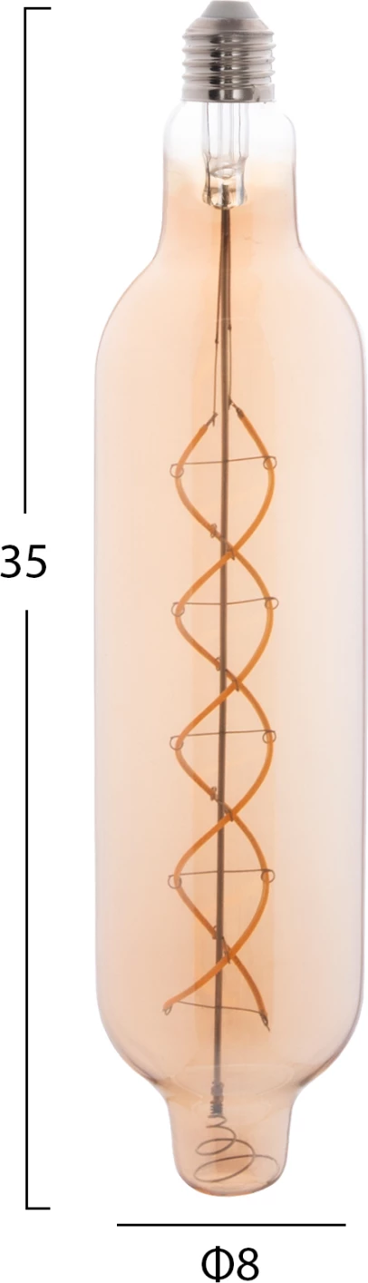 LED žarnica JHD-NW7775 s filamentom 8W E27 3000K v zlati barvi, zatemnljiva
