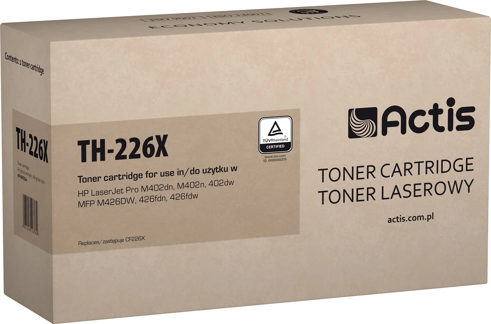 Toner za zamenjavo Actis TH-226X za HP 26X CF226X, črn